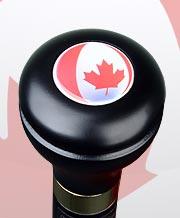 Canadian Flag Emblem Flask Walking Stick: Wood Shaft Hidden Flask 2025 New Cheap Pice