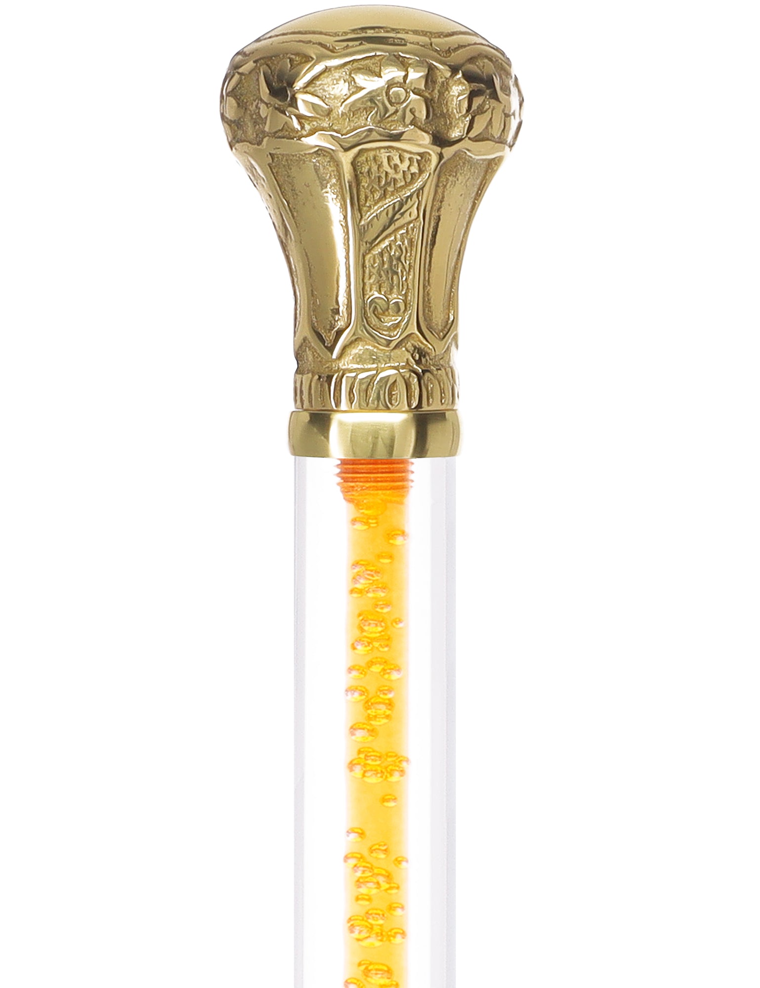 Color Crystal Elegance Brass Knob Cane with Invisible Acrylic Shaft Options Low Cost Cheap Pice