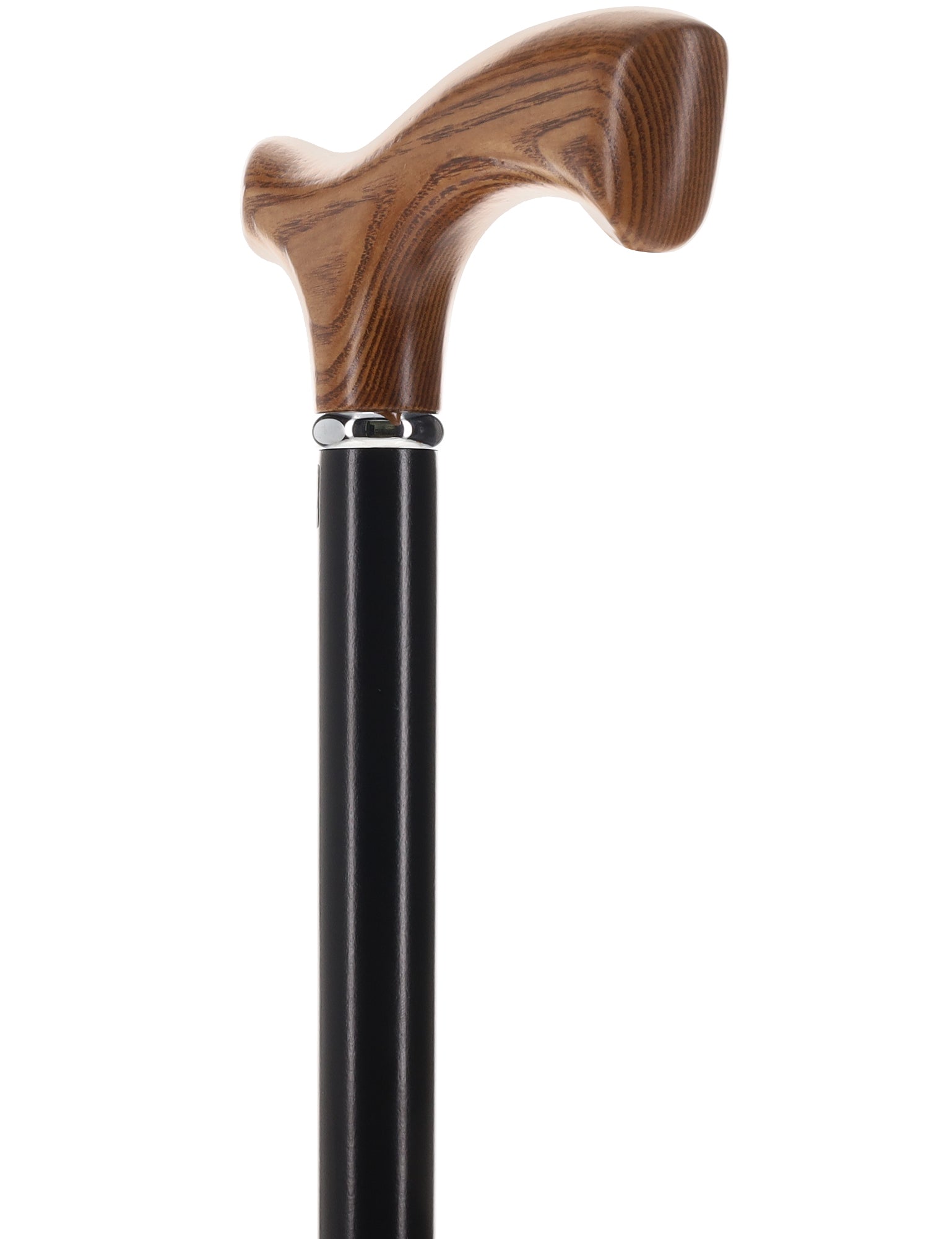 Premium Natural Ash Wood Fritz Cane, Espresso w/ Silver Collar New Styles Cheap Pice