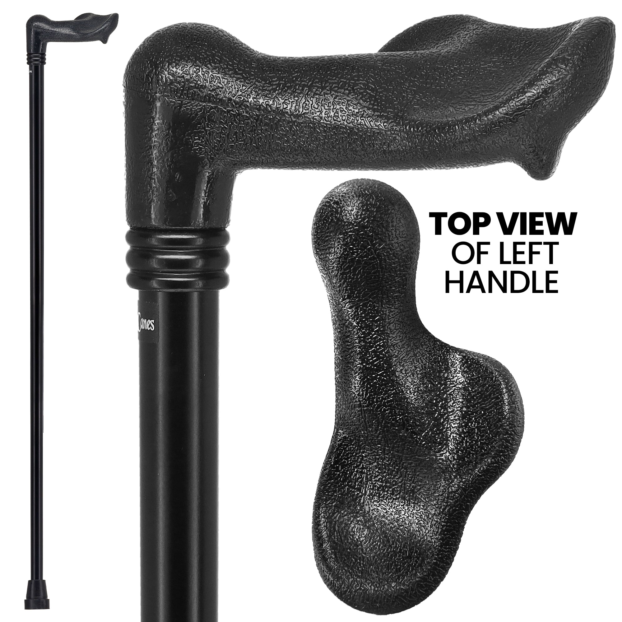 Comfy Black Palm-Grip Cane: Beechwood Shaft & Collar Clearance 2025