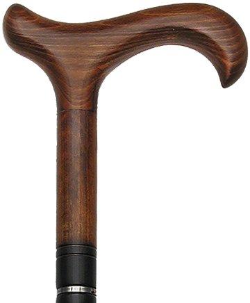 Scratch and Dent Cherrywood - Nickel Triple Ring Derby Walking Cane With Cherrywood Shaft and Triple Nickel Collar V1529 Visit New For Sale