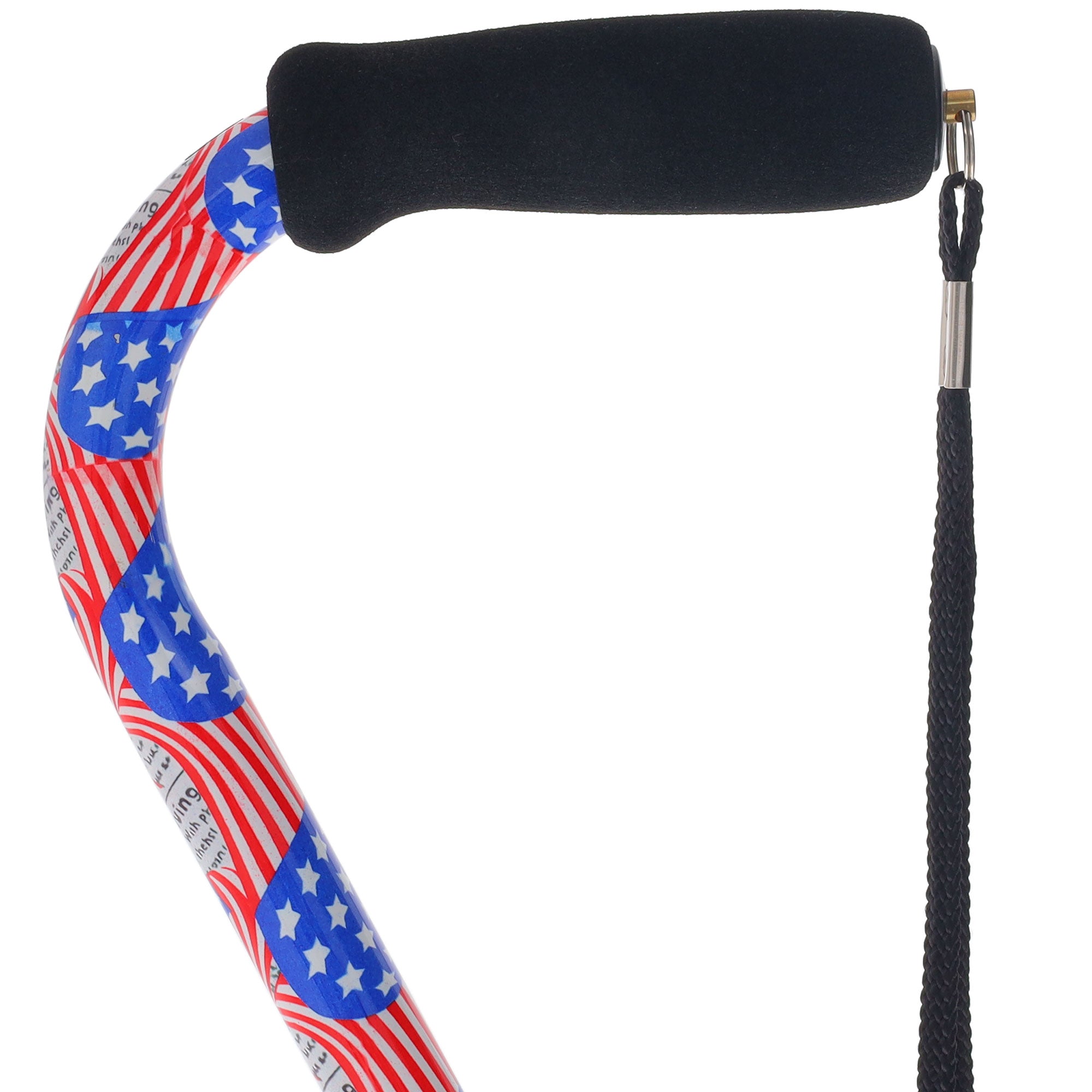 Limited single item listing:  American Flag Adjustable Offset Walking Cane With Credit Card