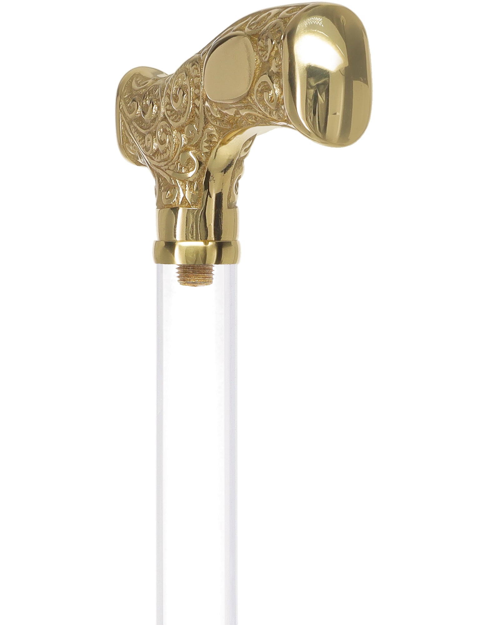 Make It Yours: Invisible Clear Shaft w/ Premium Brass Cane Discount Inexpensive