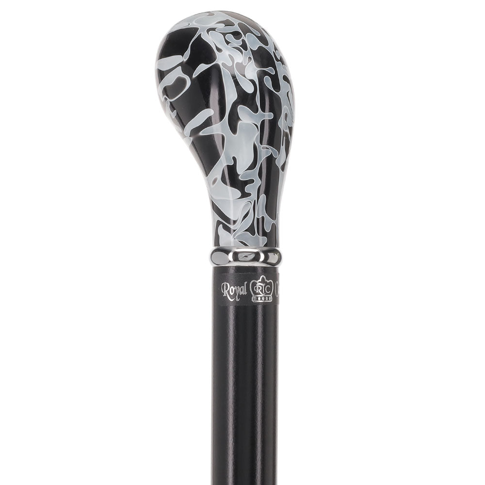 Black Onyx Knob Stick: Pearlescent Acrylic, Beechwood Cheap Sale Pay With Paypal