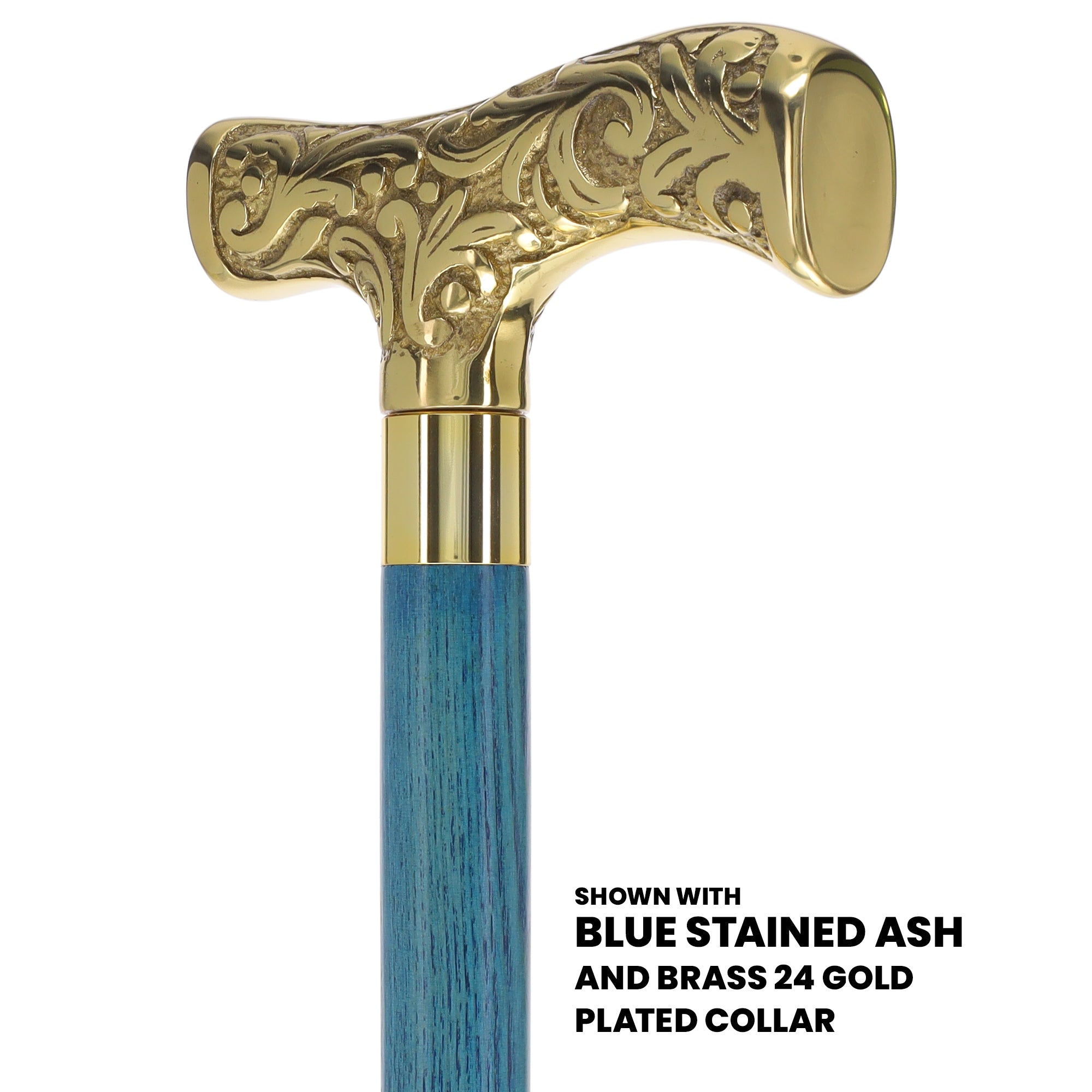 Premium Brass T-Shaped Handle Cane: Stained Custom Color Shaft Cheap Sale Enjoy