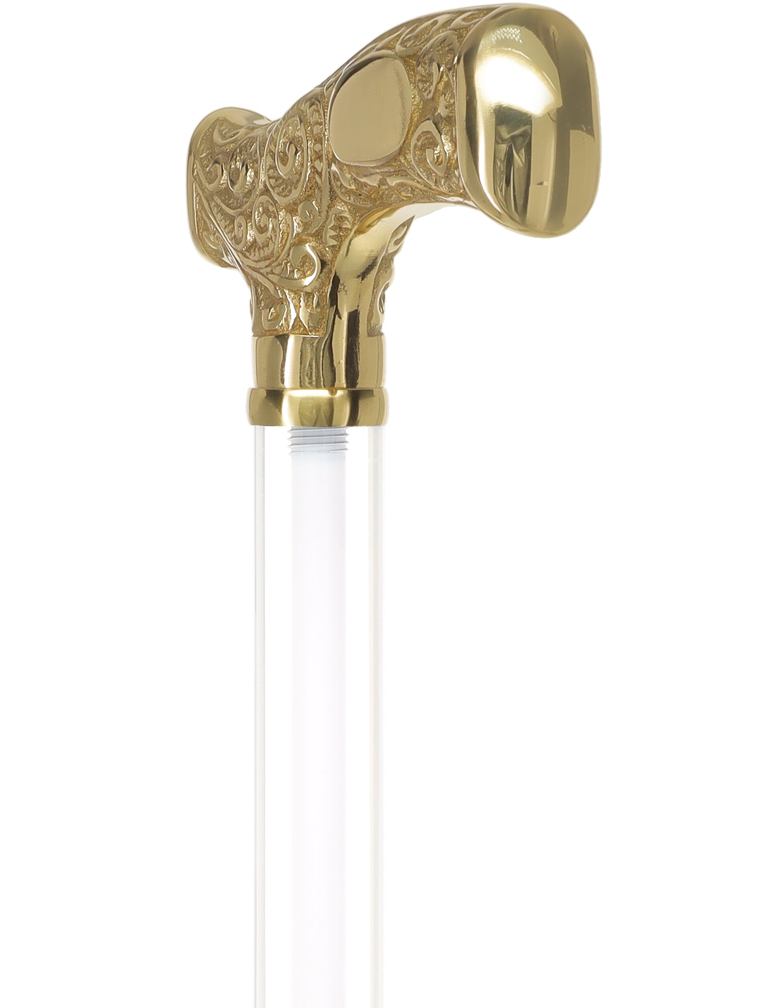 Make It Yours: Invisible Clear Shaft w/ Premium Brass Cane Discount Inexpensive