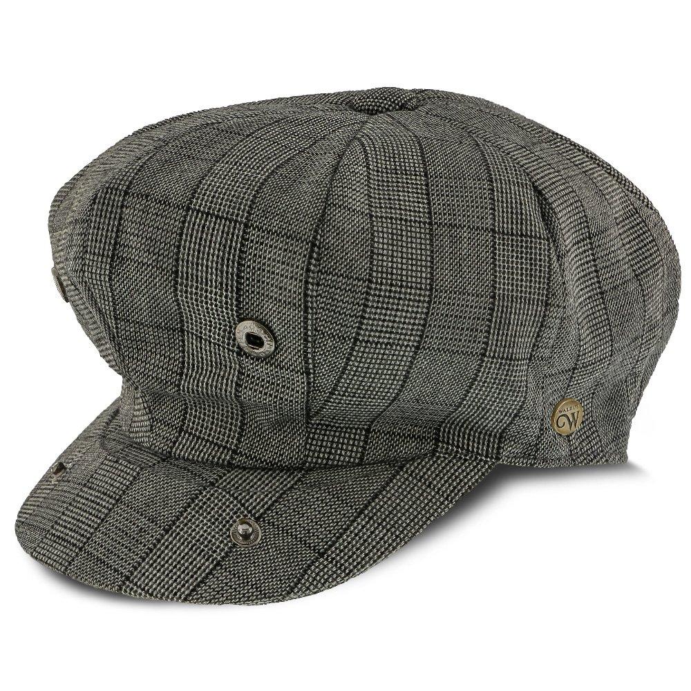 Innovator - Walrus Hats Grey Plaid Polyester 8 Panel Newsboy Cap Cheap Discounts