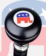 Republican Emblem Knob Stick: Large Knob, Pewter Collar Clearance Find Great