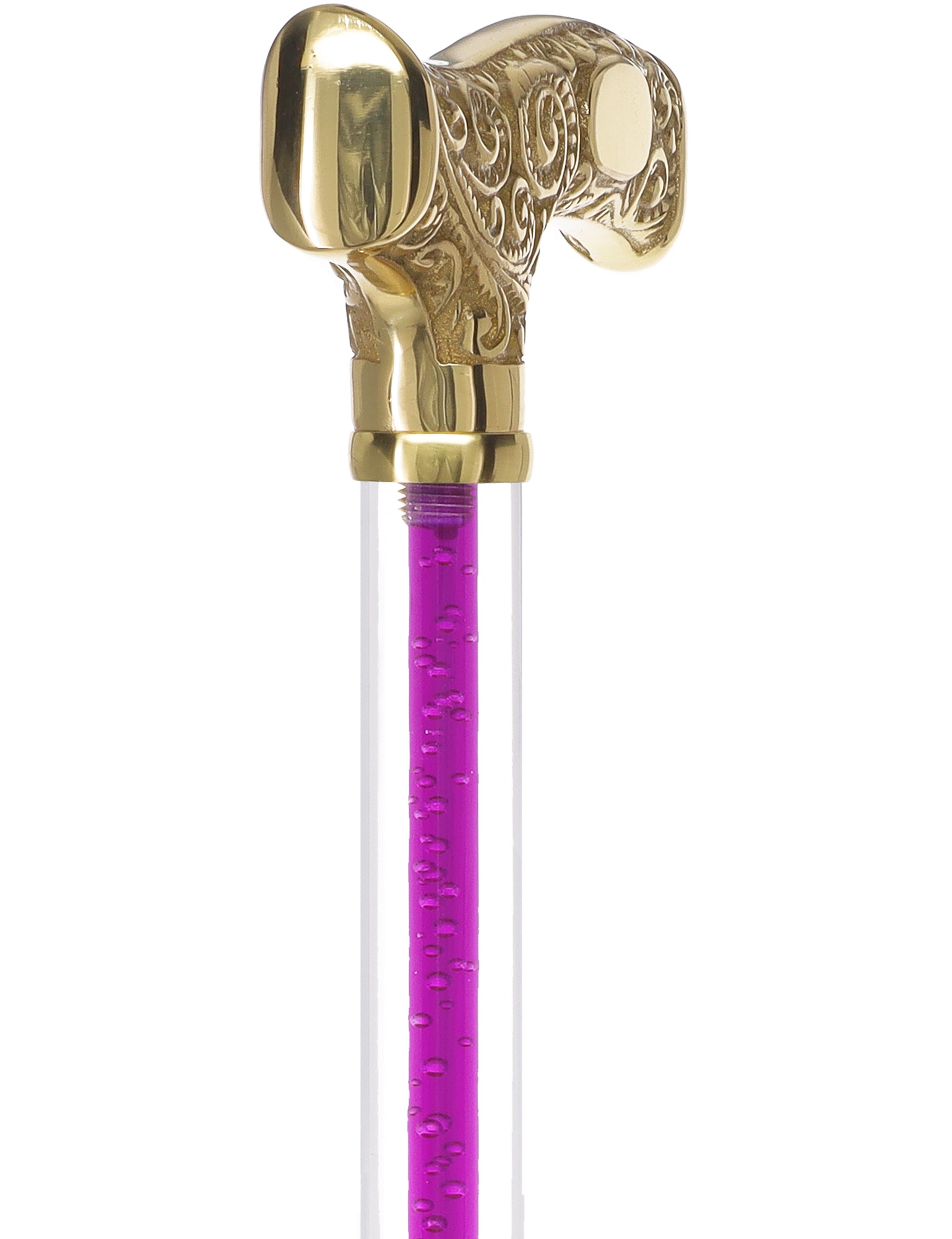 Make It Yours: Color Invisible Clear Shaft w/ Premium Brass Cane Cheap Best Store To Get