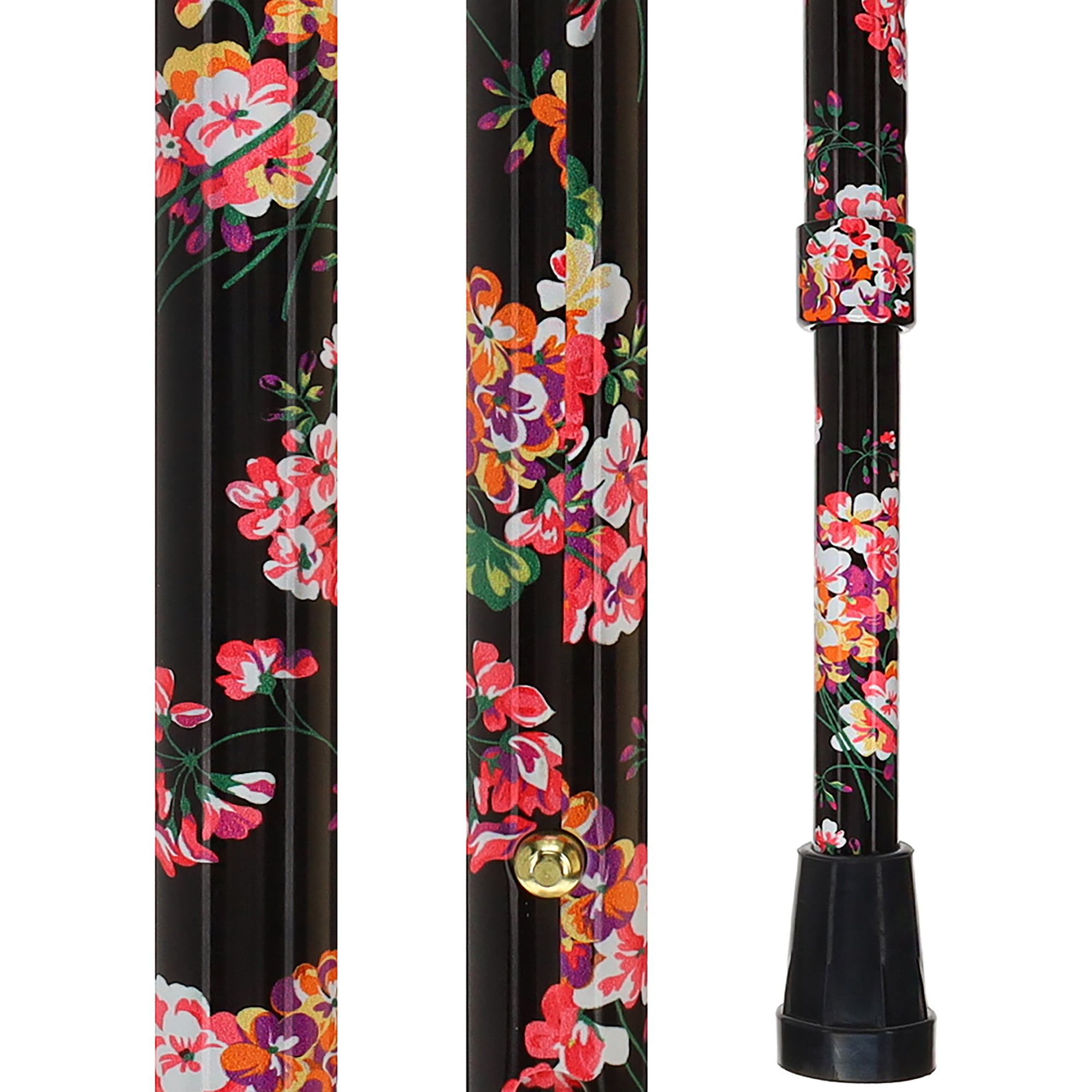 Midnight Floral Designer Cane: Luxury Silk Scarf Option Free Shipping Fake