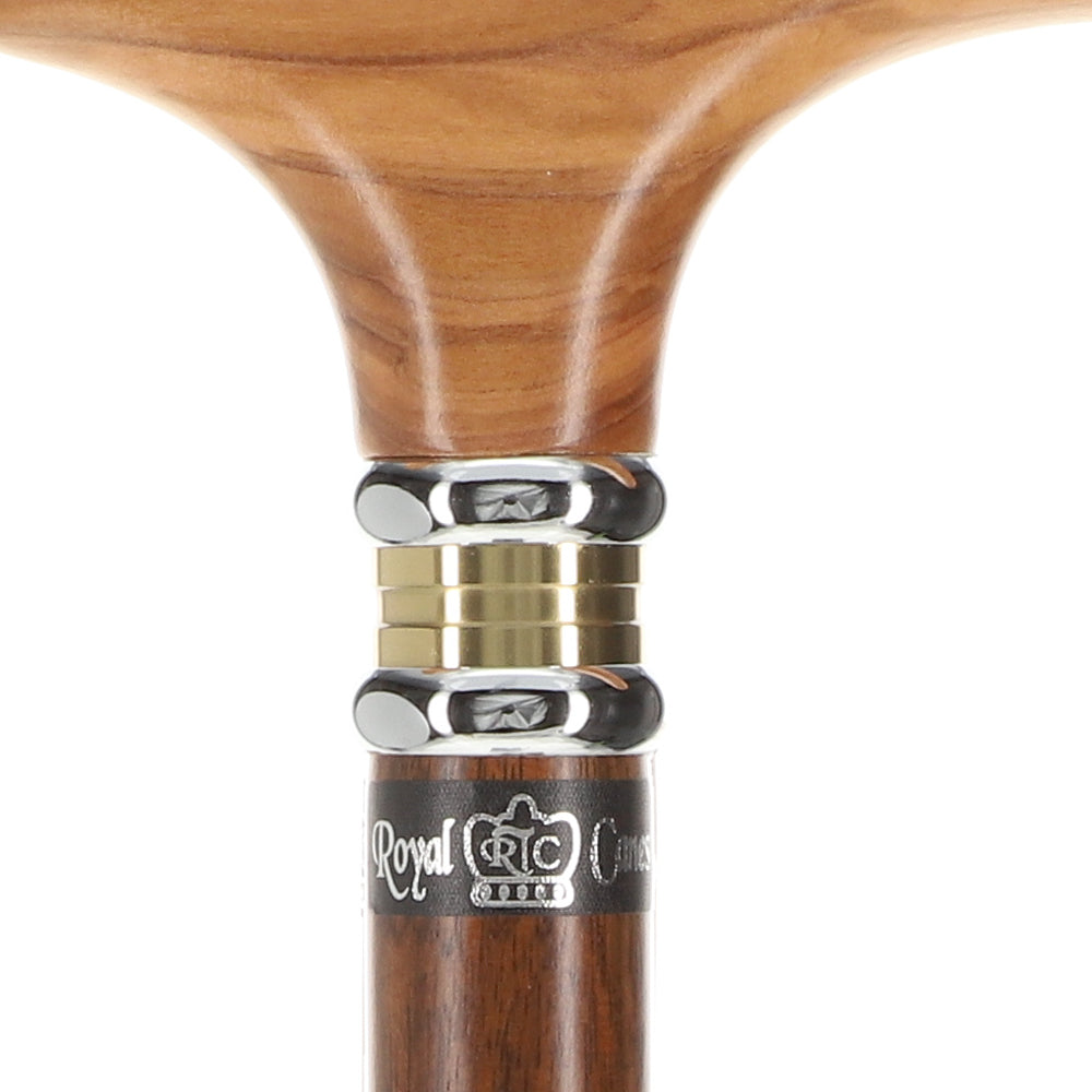 Genuine Olivewood Fritz Handle Walking Cane: Ovangkol Shaft Sale Big Discount