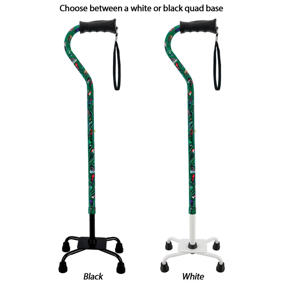 American Songbird Aluminum Convertible Quad Base Walking Cane - Adjustable Shaft Buy Online