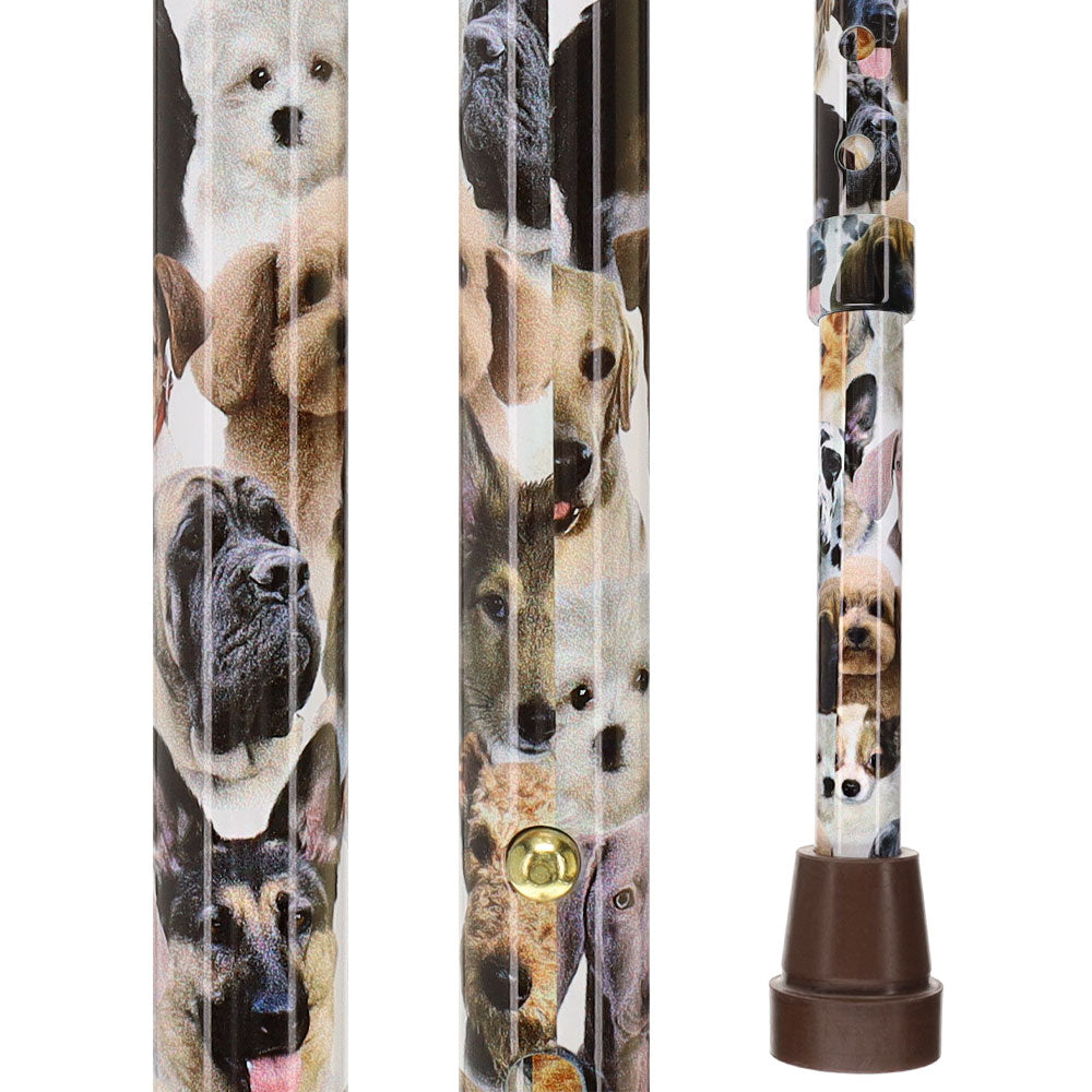 Dog Lovers: Designer Adjustable Cane w/ Wooden Handle Collections For Sale