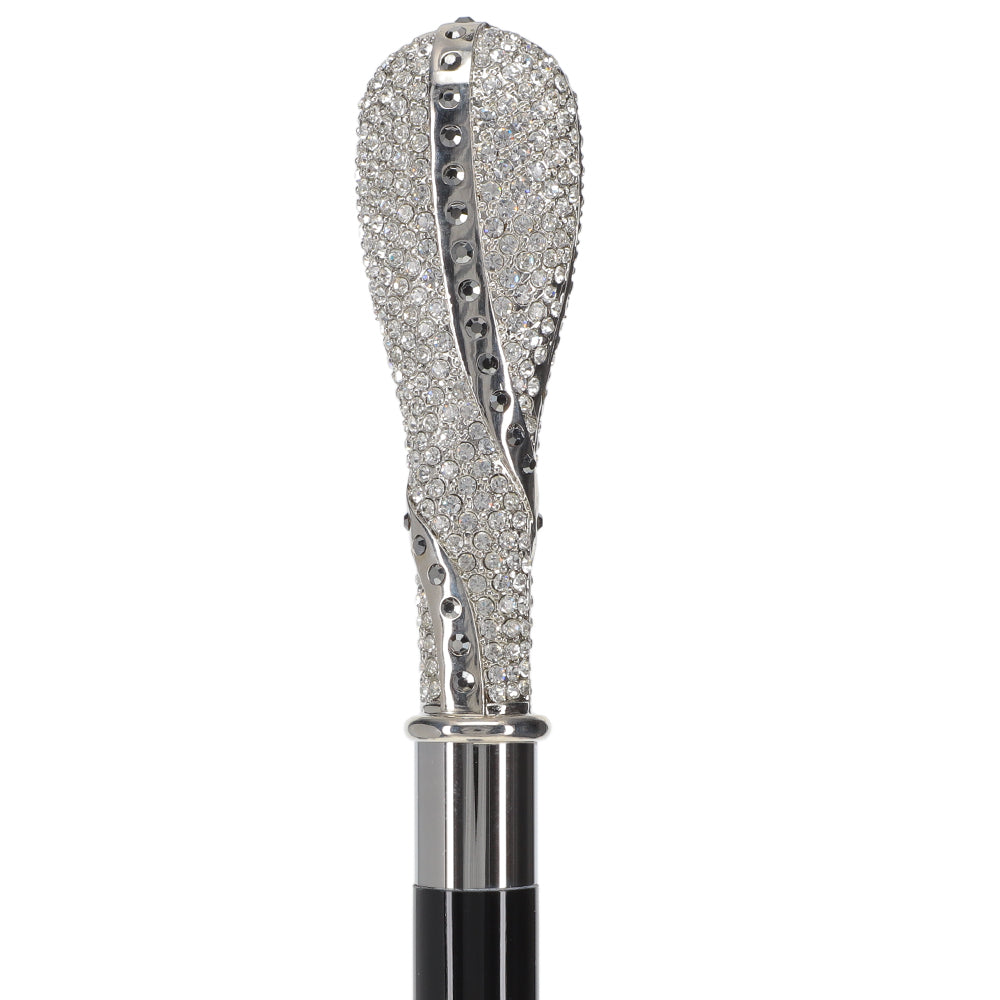 Opulent Italian: 925r Silver Cane w/ Extensive Swarovski Inlay Best Pices Cheap Pice