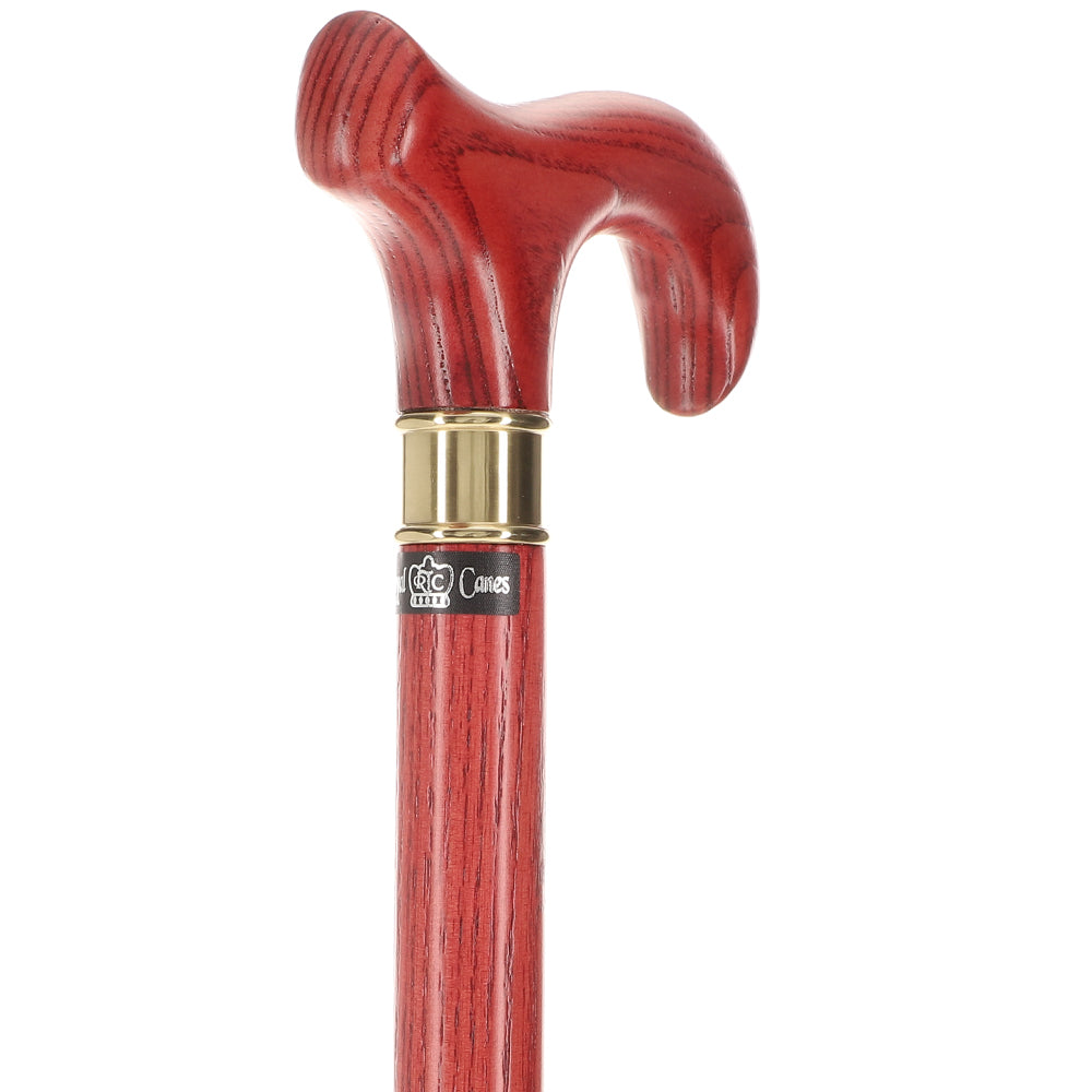 Super Strong Mahogany Derby Cane, Extra Long, Ash Shaft Clearance Outlet