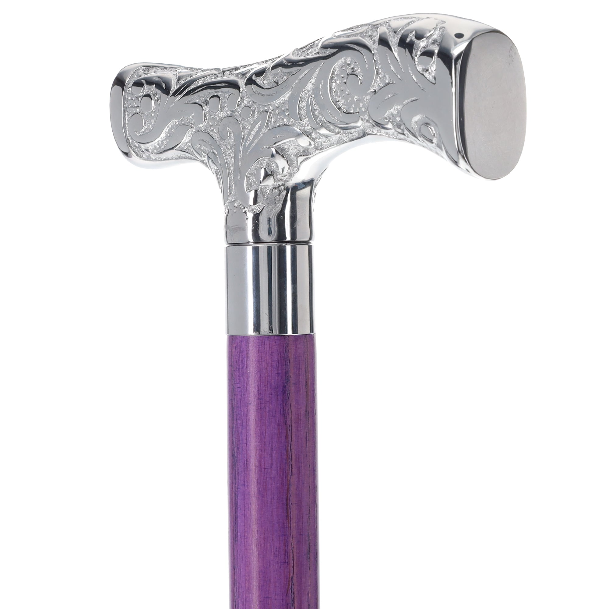 Exclusive Joker-Inspired Chrome T-Shape Cane: Stained Shaft Visit Sale Online