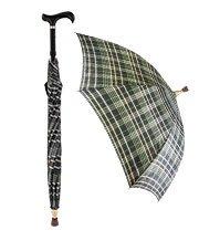 Plaid Umbrella Derby Adjustable Walking Cane w/ Auto Spring Extremely Cheap Pice