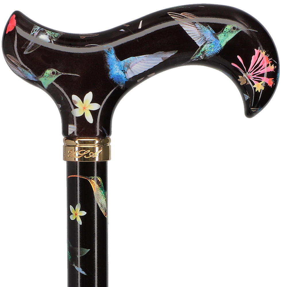 Flight of the Hummingbird: Designer Pattern Adjustable Cane Outlet Genuine