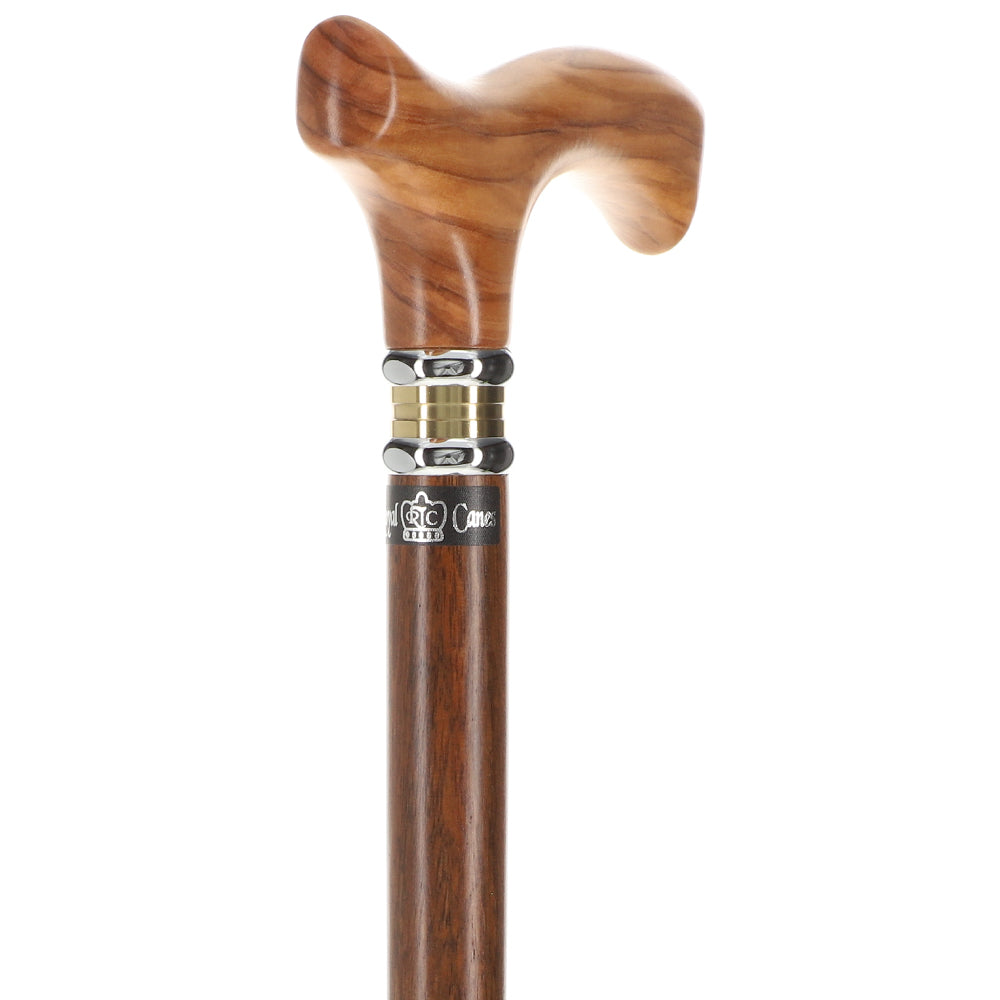 Genuine Olivewood Fritz Handle Walking Cane: Ovangkol Shaft Sale Big Discount