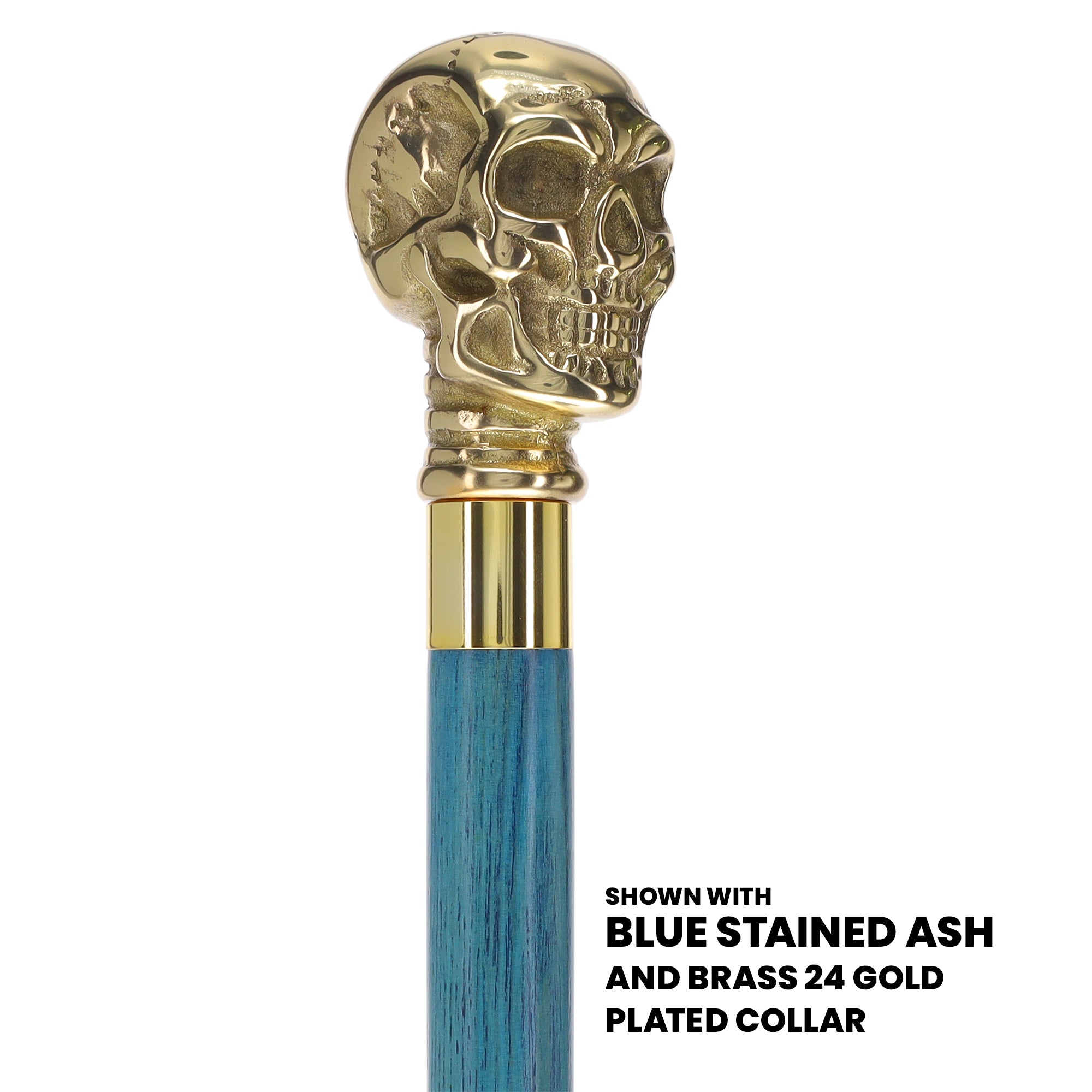 Premium Brass Skull Handle Cane: Stained Custom Color Shaft 2025 Unisex Cheap Pice