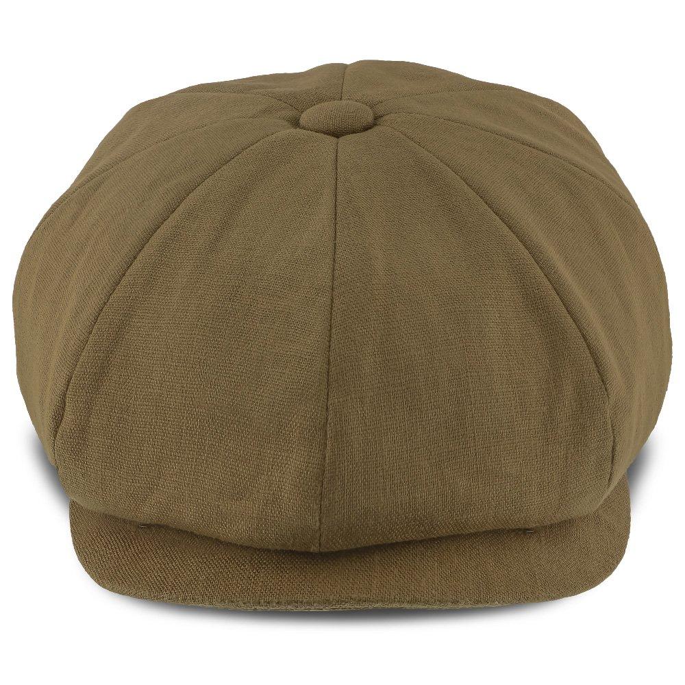 Hampton - Walrus Hats Sand Linen 8 Panel Newsboy Cap Find Great Online