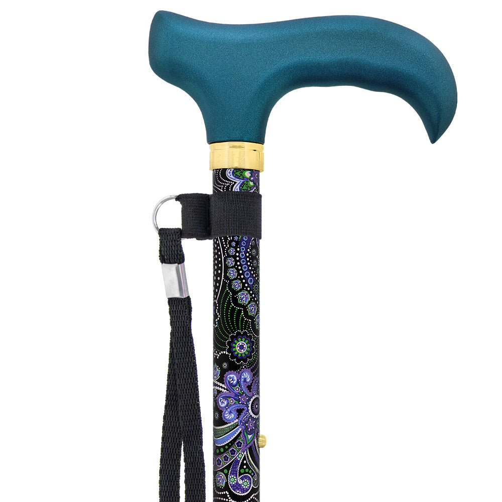 Scratch and Dent Purple Majesty: Designer Folding Adjustable Walking Cane V3497 How Much