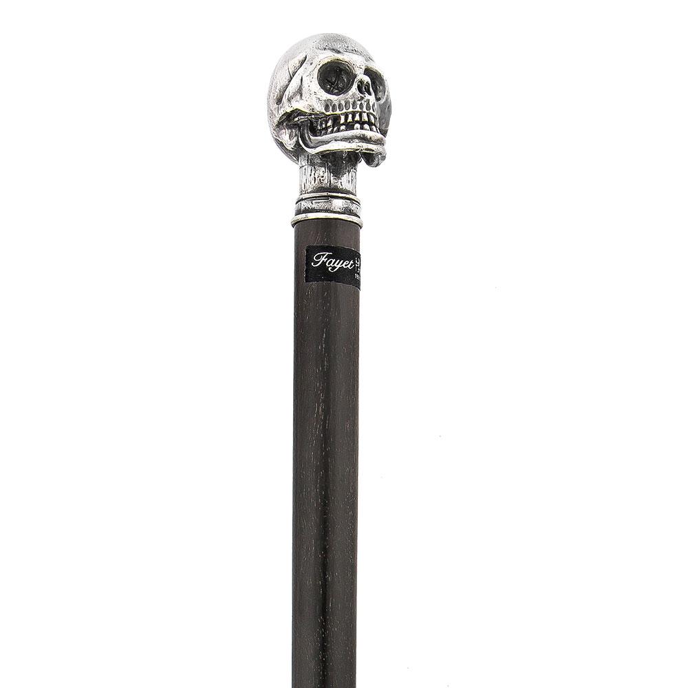 Solid Pewter Skull Handle Walking Cane w/ Carbon Fiber Macassar Ebony Shaft Good Selling Cheap Pice