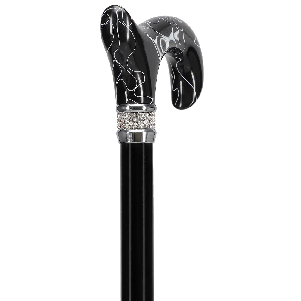 Scratch and Dent Black Pearlz Designer Adjustable Cane V1278 Really Cheap Shoes Online