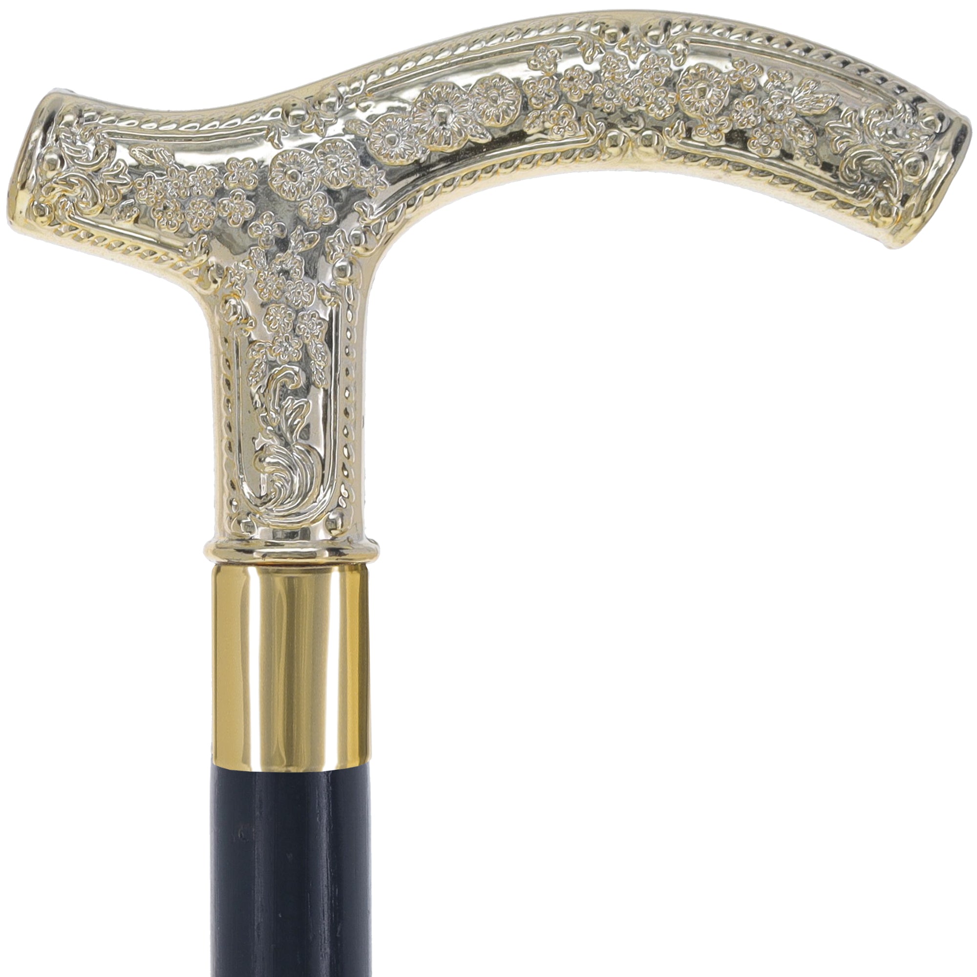 Men's Gold Derby Handle: Elegant Costume Cane Reliable