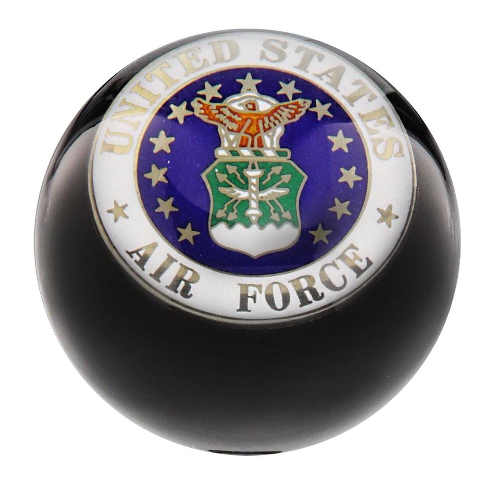 U.S. Air Force Black Round Knob Cane w/ Custom Color Ash Shaft & Collar Free Shipping Low Cost