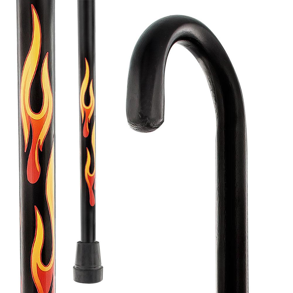 Dr. House's Flame Tourist Cane: 42 Extra Tall, Beechwood Free Shipping Finishline