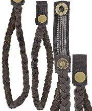 Cane Wrist Strap with Snap - Genuine Brown Braided Leather Cheap Sale Now