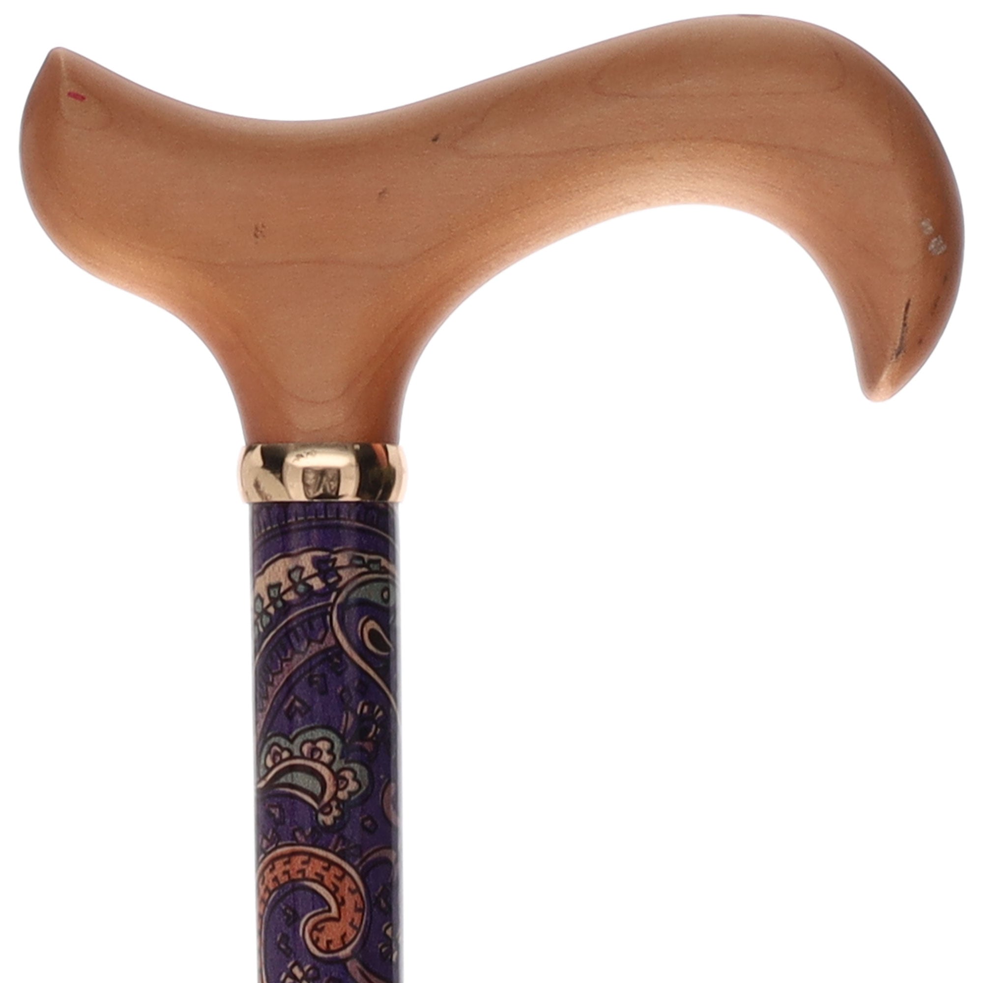 Limited single item listing: Oak derby handle walking cane w/ paisley shaft Enjoy Cheap Online