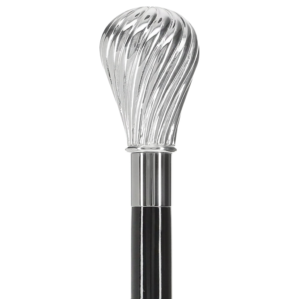 Italian Luxury: Spiral Bulb Knob Stick, Crafted in 925r Silver Buy Cheap Footlocker Pictures