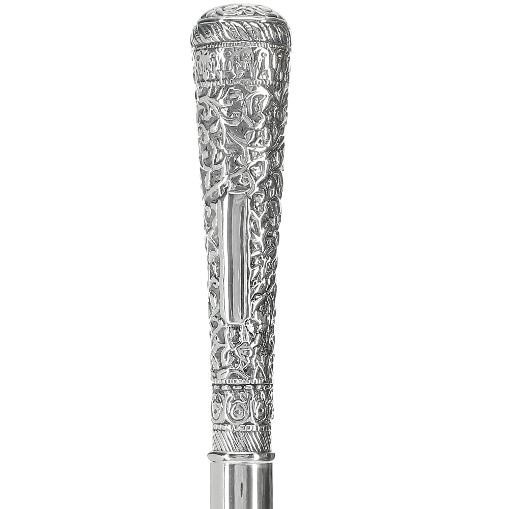 Italian Luxury Antique Replica: Vine-Covered Knob, 925r Silver Very Cheap Pice