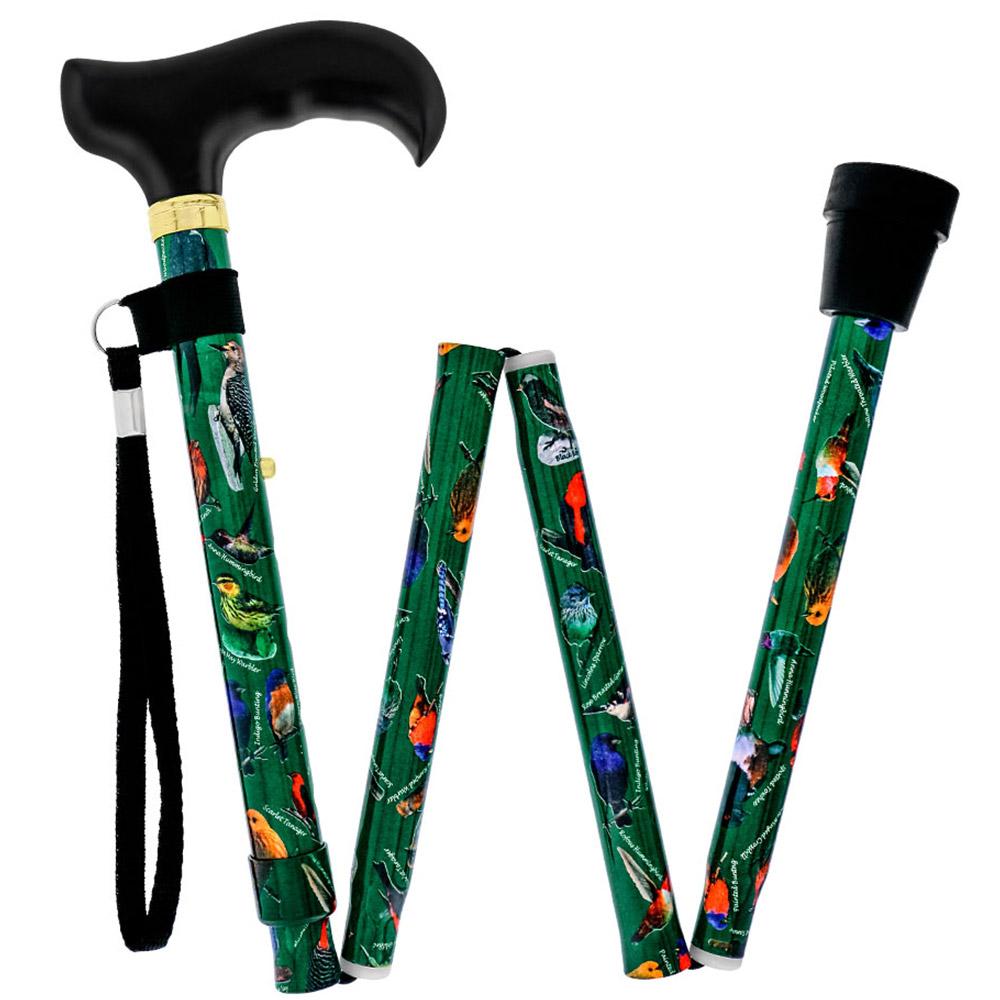 American Songbird Folding Adjustable Designer Derby Walking Cane with Engraved Collar w/ SafeTbase Cheap Manchester Great Sale