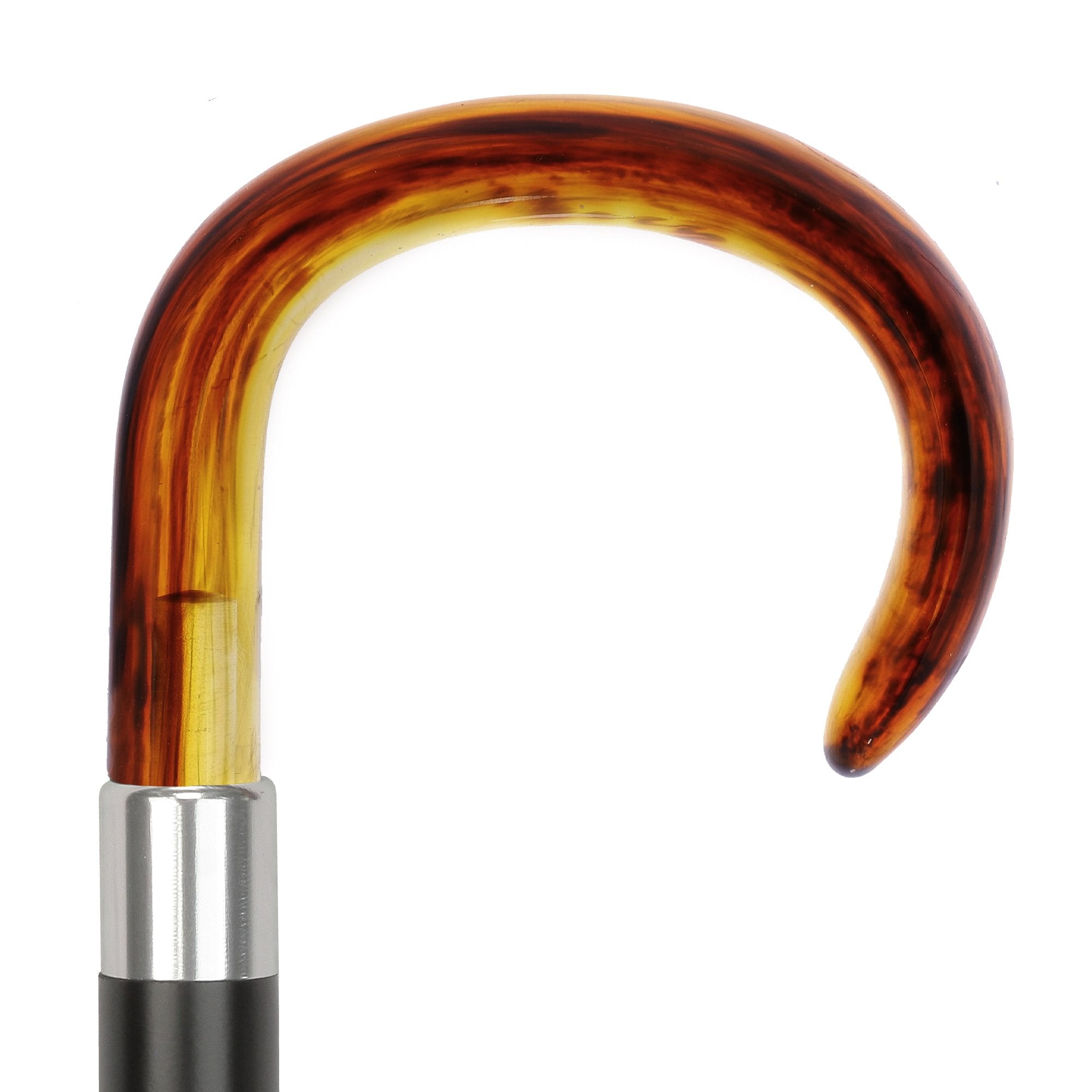 Smooth Tourist Handle Cane w/ Tortoise-Italian Handle w/ Custom Shaft and Collar Clearance Amazon