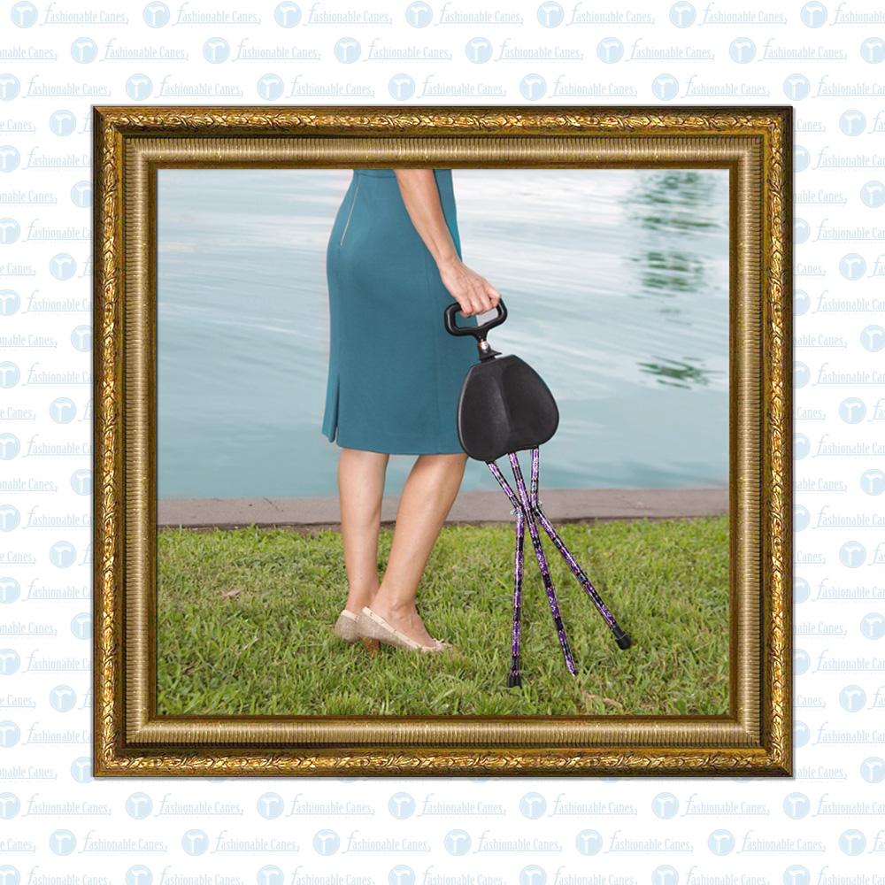 Pretty Purple Aluminum Seat Cane Discount Best