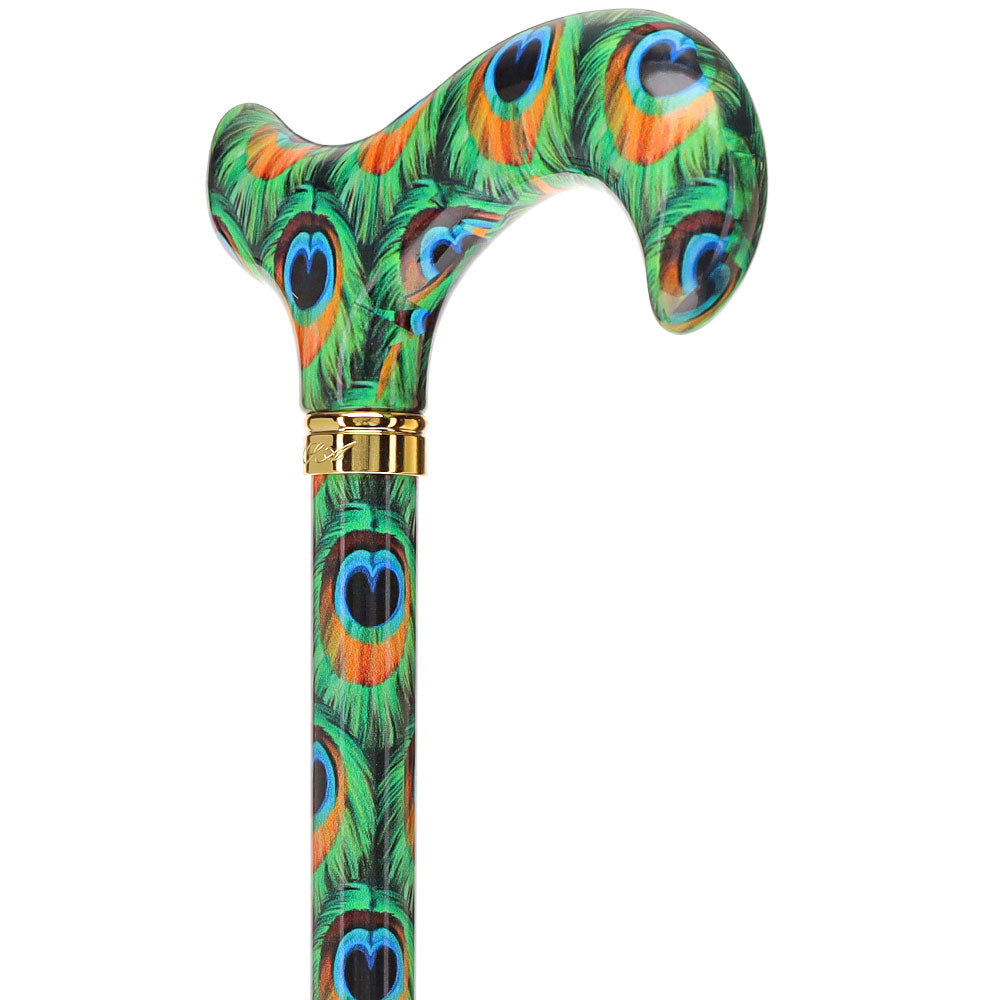 Pretty Peacock: Designer Adjustable Cane w/ Patterned Handle Clearance Recommend