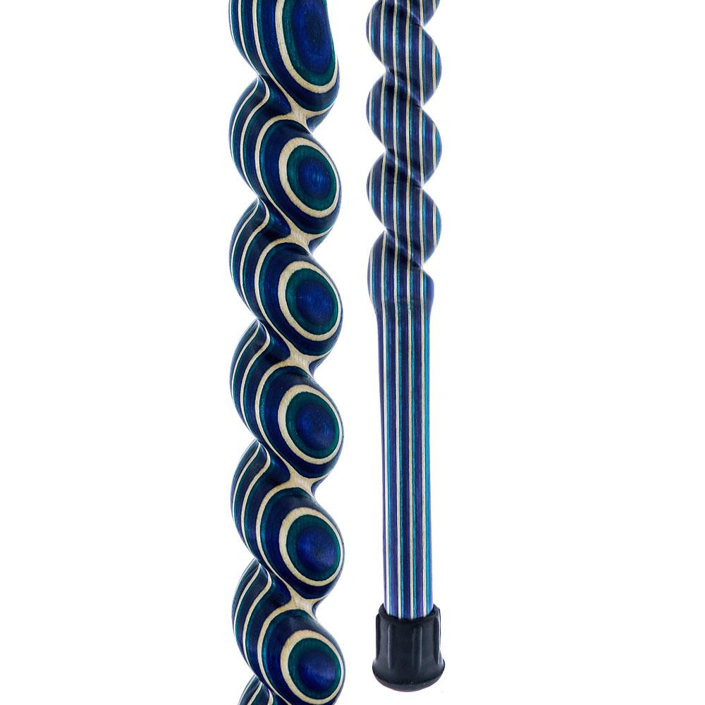 USA-Made Twisted Spiral Cane: Highlander Blue Durable Laminate 2025 New