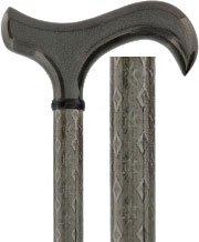 Gray 3D Diamond Pattern Adjustable Derby Carbon Fiber Walking Cane Cheapest Pice Online