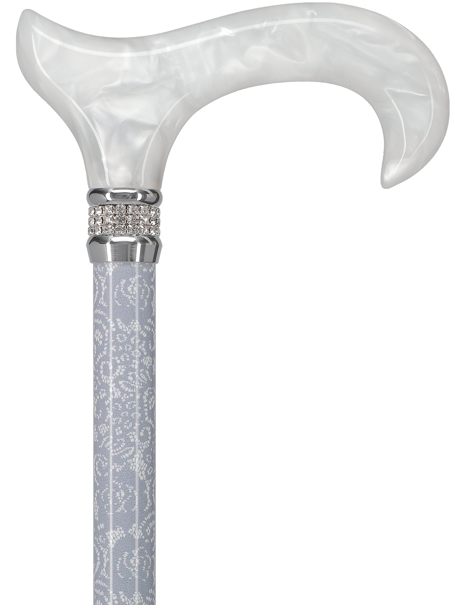 Rhinestone Designer Cane: Exquisite Pearlz Graceful Lace Outlet Deals