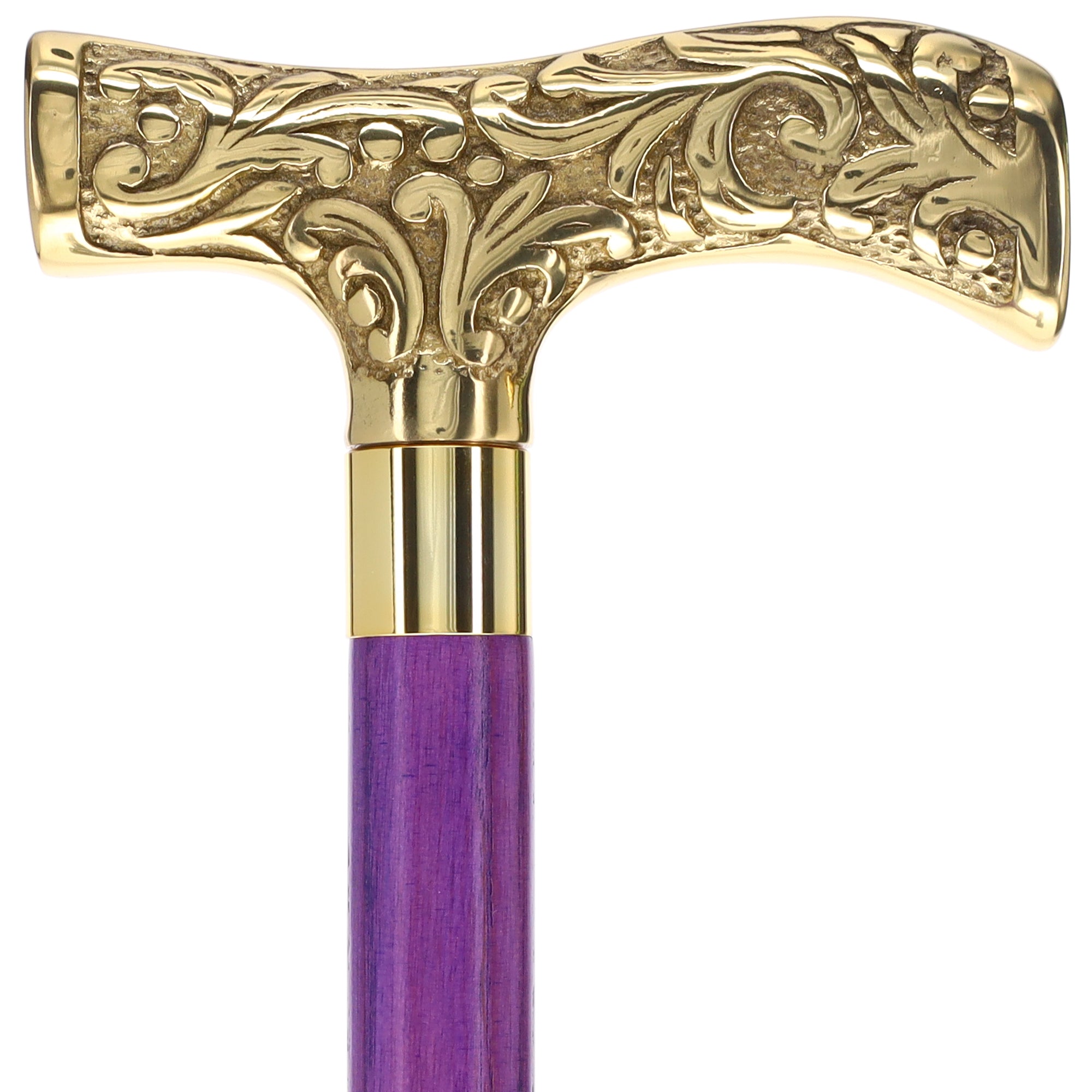 Premium Brass T-Shaped Handle Cane: Stained Custom Color Shaft Cheap Sale Enjoy