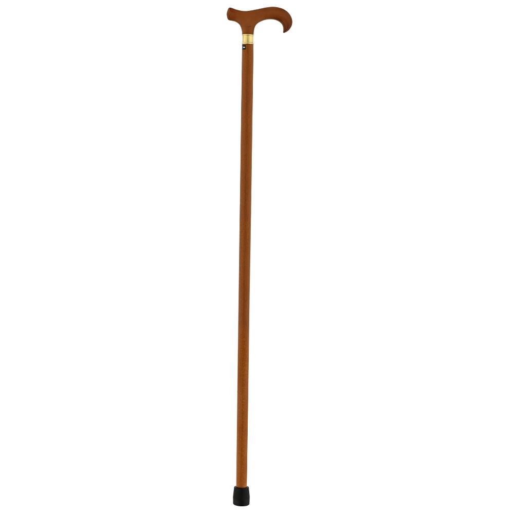 Scratch and Dent Extra Long, Super Strong Brown Derby Walking Cane With Beechwood Shaft and Brass Collar V2316 Cheap Perfect