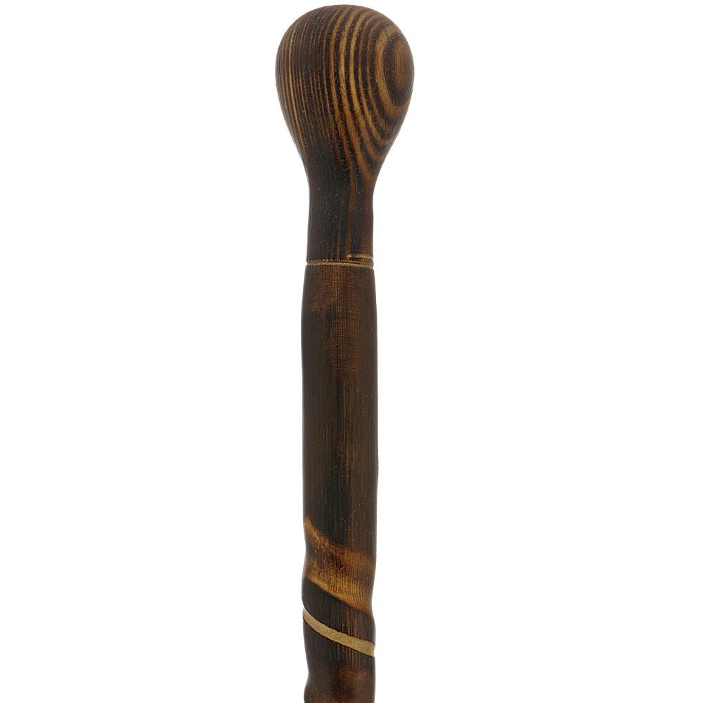 Exquisite Hand-Carved Spiral Walking Stick - Chestnut Free Shipping Classic