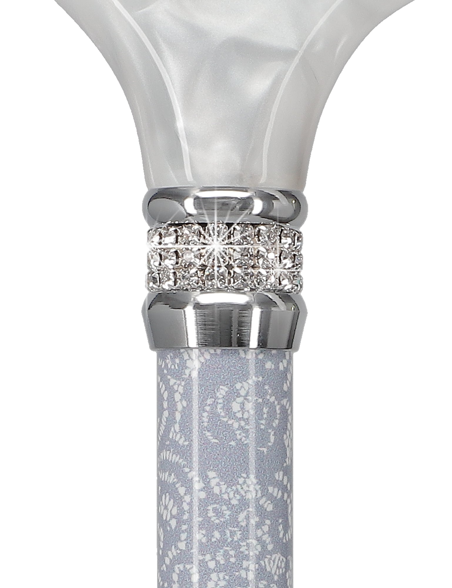 Rhinestone Designer Cane: Exquisite Pearlz Graceful Lace Outlet Deals