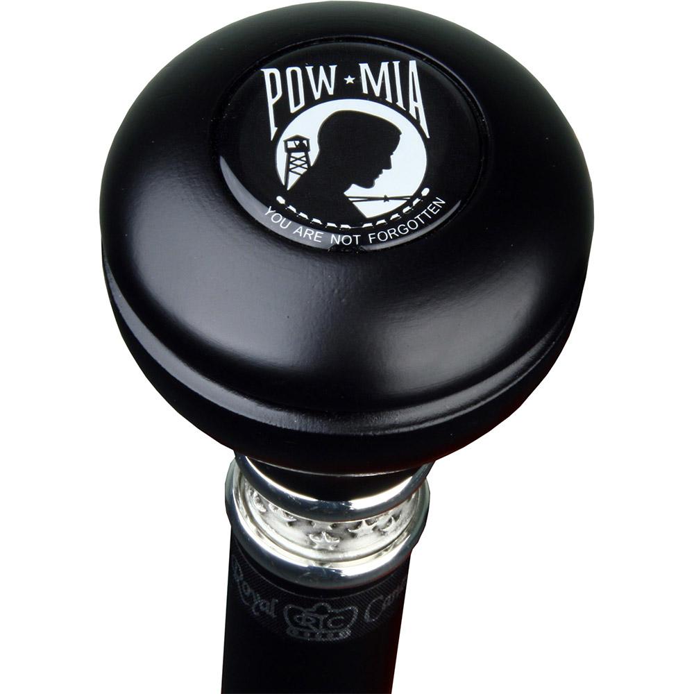 POW-MIA Emblem Knob Stick: Large Knob, Pewter Collar Free Shipping Cheap Pice