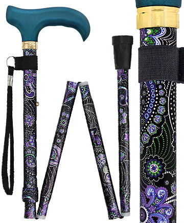 Scratch and Dent Purple Majesty: Designer Folding Adjustable Walking Cane V3497 How Much