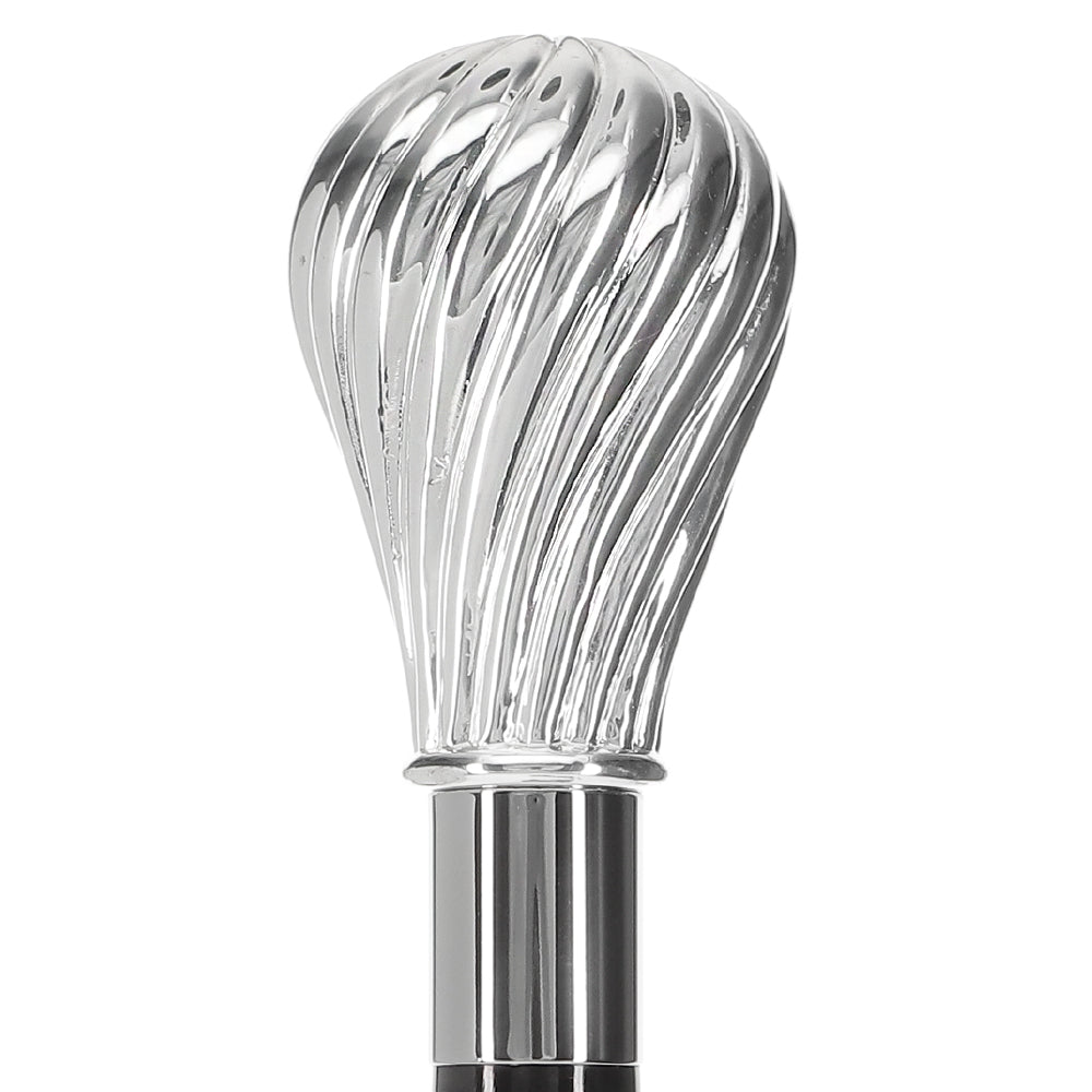 Italian Luxury: Spiral Bulb Knob Stick, Crafted in 925r Silver Buy Cheap Footlocker Pictures