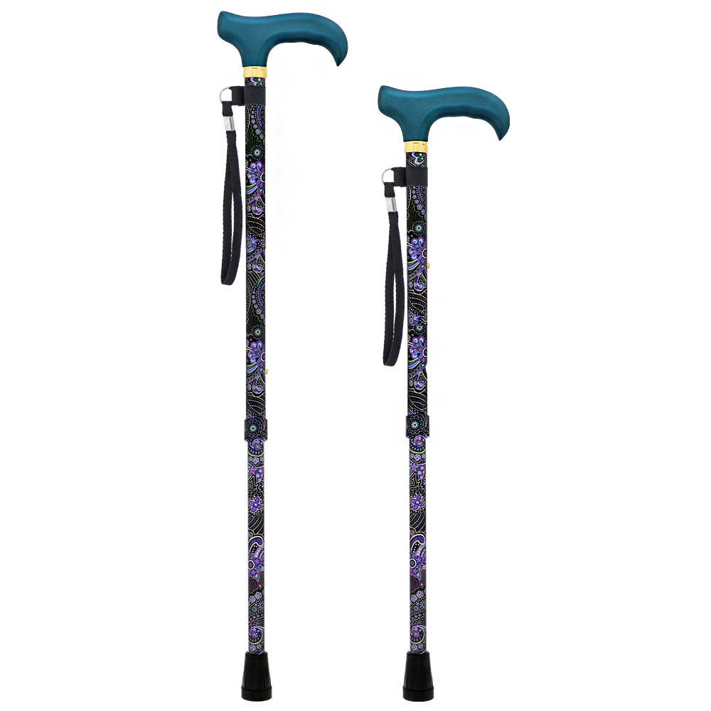 Scratch and Dent Purple Majesty: Designer Folding Adjustable Walking Cane V3497 How Much